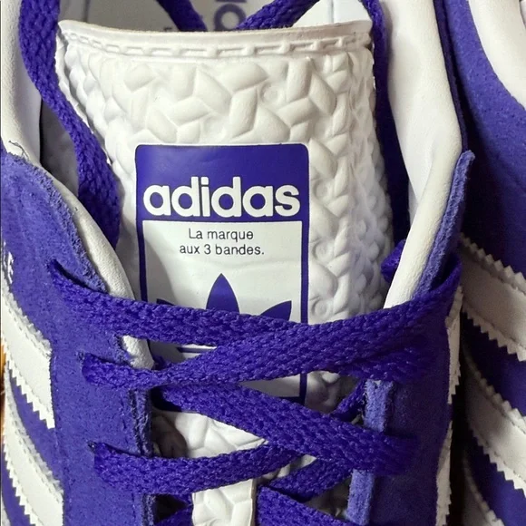 Adidas Gazelle Bold Purple and White Sneakers - Picture 8 of 10